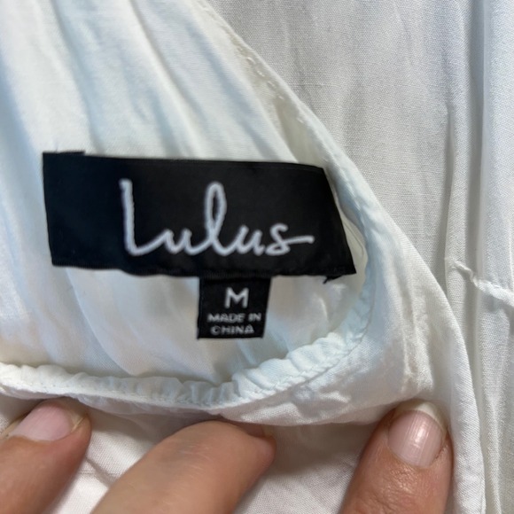 Lulus White Sleeveless‎ Tank Top Crochet Trim Details Casual Summer - Picture 5 of 7